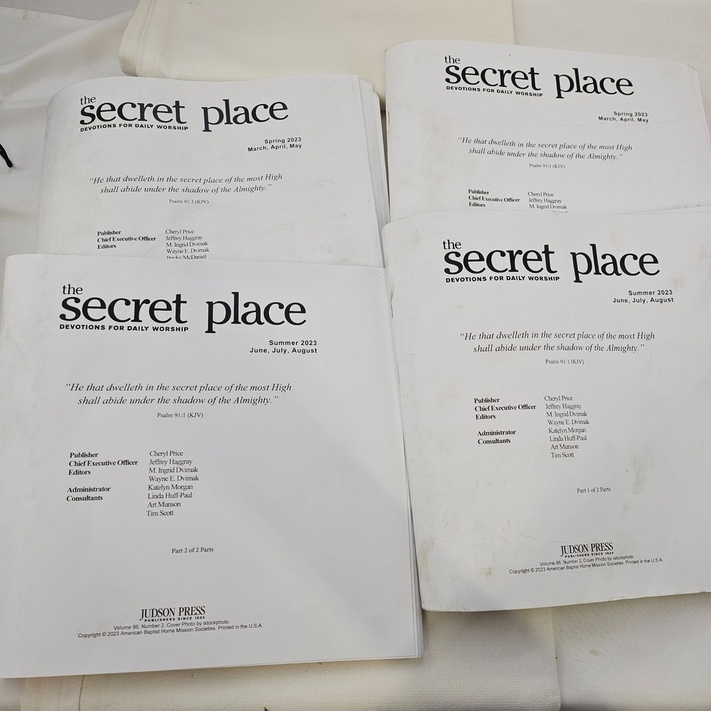 The Secret Place Braille Devotions Judson Press Spring Summer 2023‎ Lot of 4